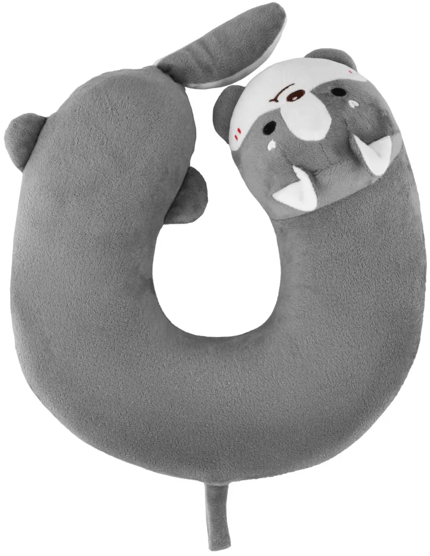 კისრის ბალიში ARDESTO Neck pillow Travel Grey Cat 28x28cm, polyurethane foam, grey