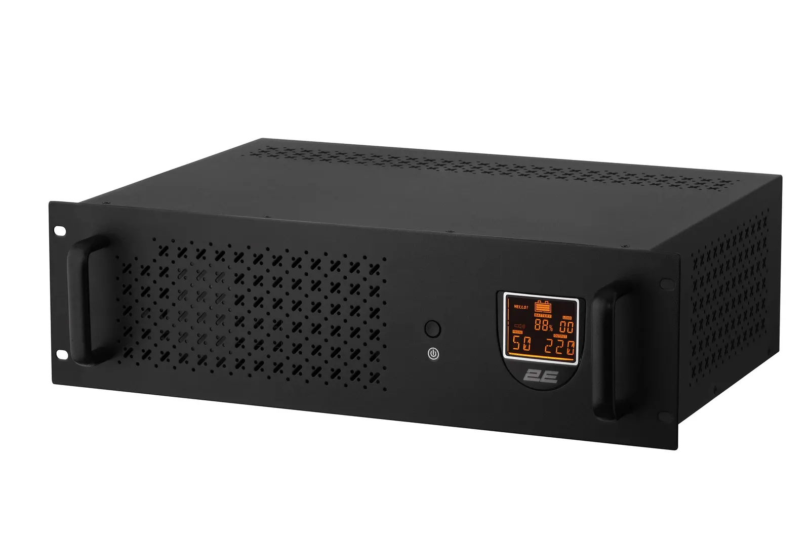 2E RE2000, 2000VA/1200W, RM 3U, LCD, USB, 3xSchuko