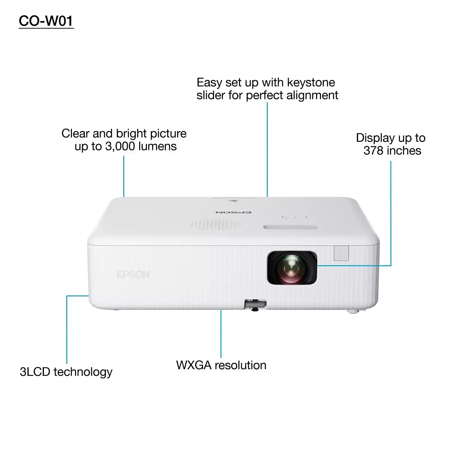 პროექტორი EPSON CO-W01 Projector 3LCD