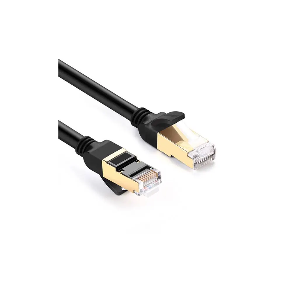 ქსელის კაბელი UGREEN NW107 (11268) Cat7 Patch Cord STP Ethernet Lan Cable 1m (Black)