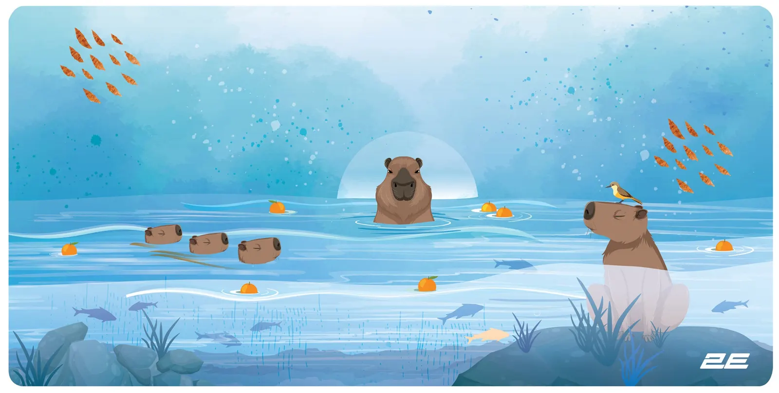 მაუს პადი 2E Mouse Pad CAPYBARRA, L(800x400x2mm), blue