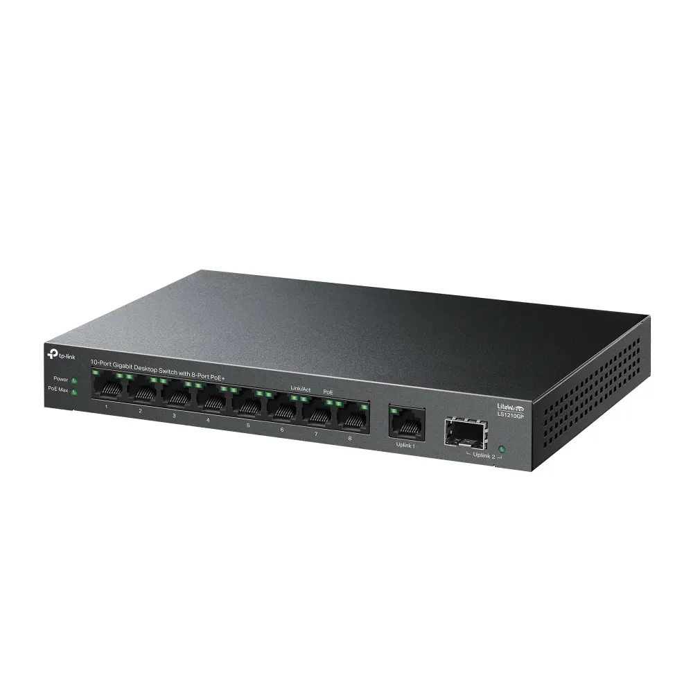 სვიჩი TP-link LS1210GP Switch Unmanaged PoE+