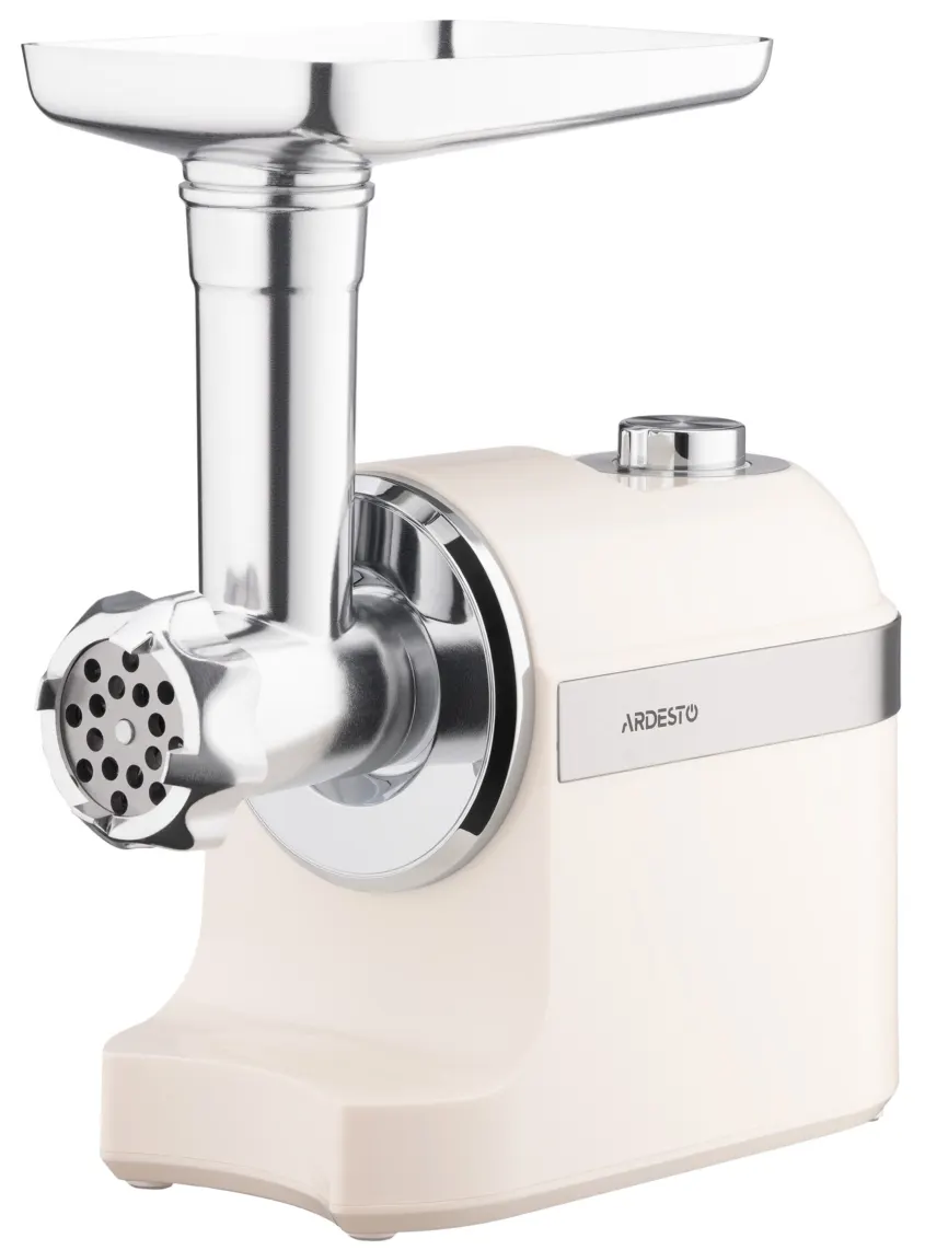ხორცსაკეპი მანქანა Ardesto meat grinder, 1800W, 2kg/min, 3 cutting plates, sausages nozzle, plastik, beige-silver