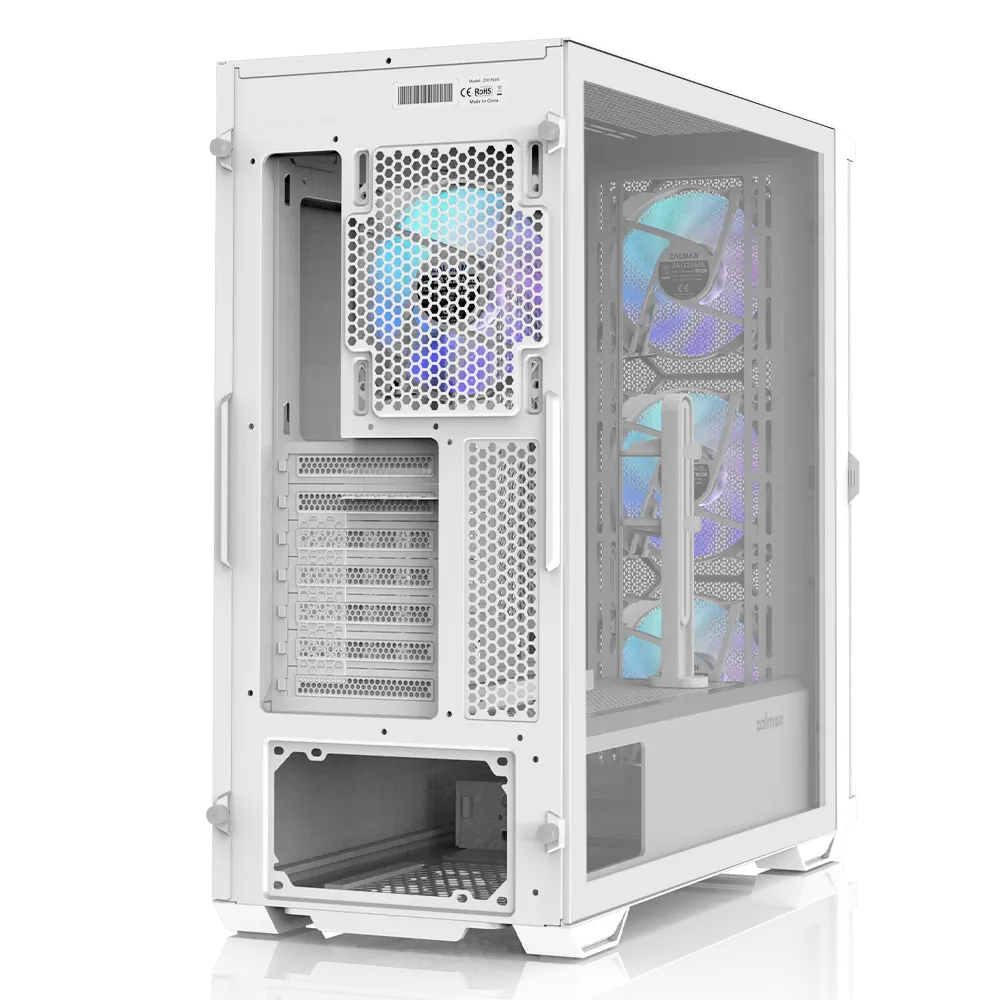 ქეისი Zalman PC case Z10 Duo without PSU, 2xUSB3.0, 1xUSB Type-C, 3x140mm ARGB, 1x120mm ARGB, VGA 395mm, LCS ready, TG Side Panel, EATX, white