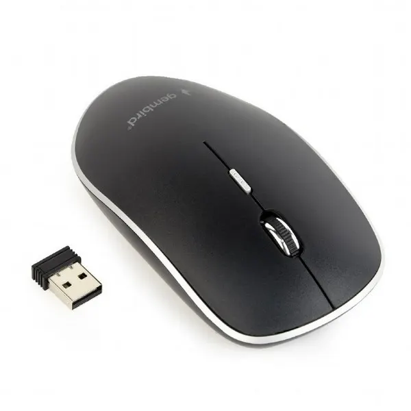 მაუსი Gembird Silent Optical Mouse Black Wireless
