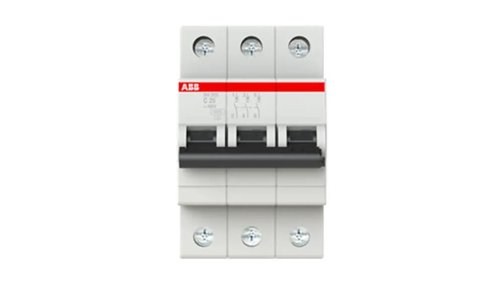 ავტომატური ამომრთველი - 25A 6KA 3P C, ABB SH203-C25