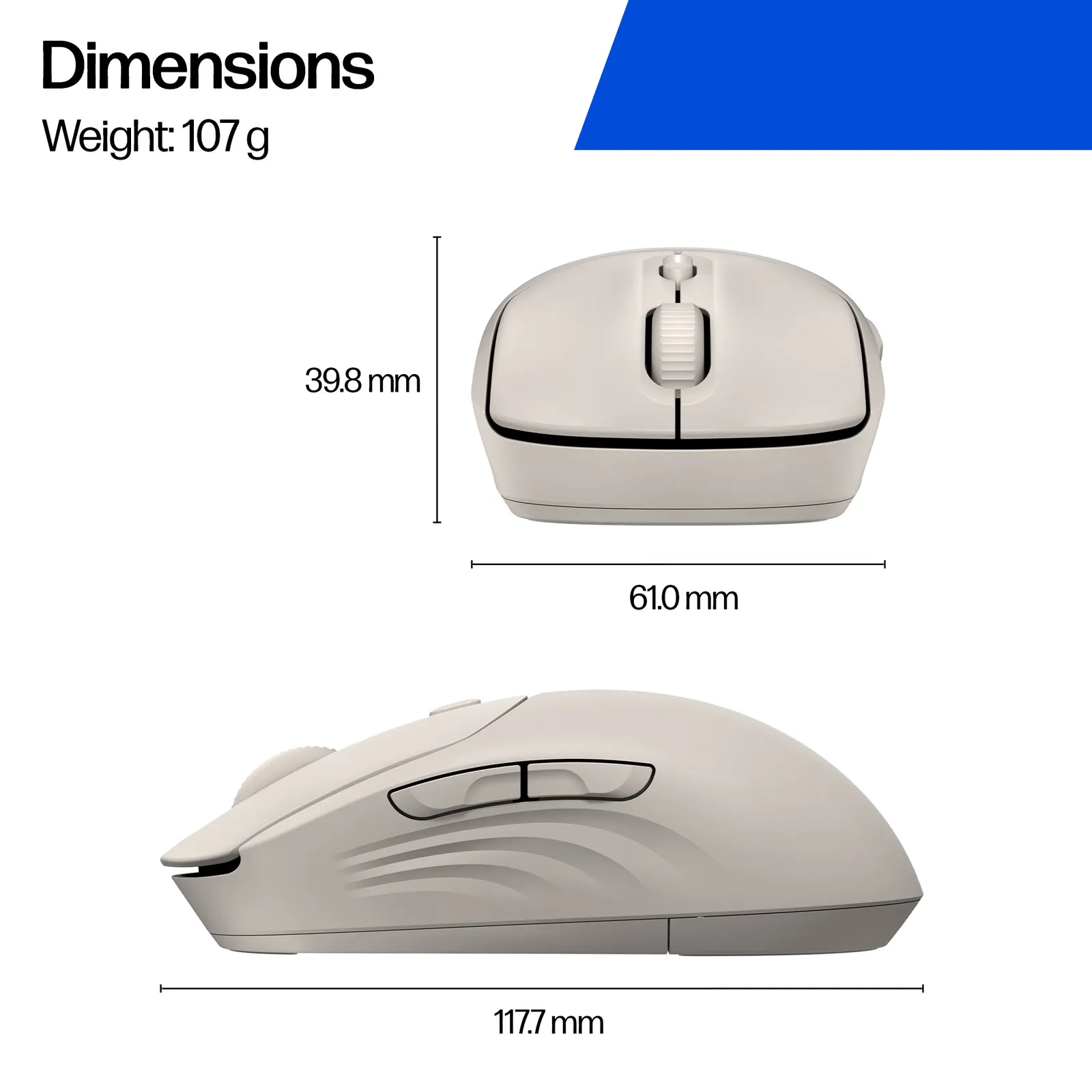 მაუსი HP 400 Quiet Wireless Maple