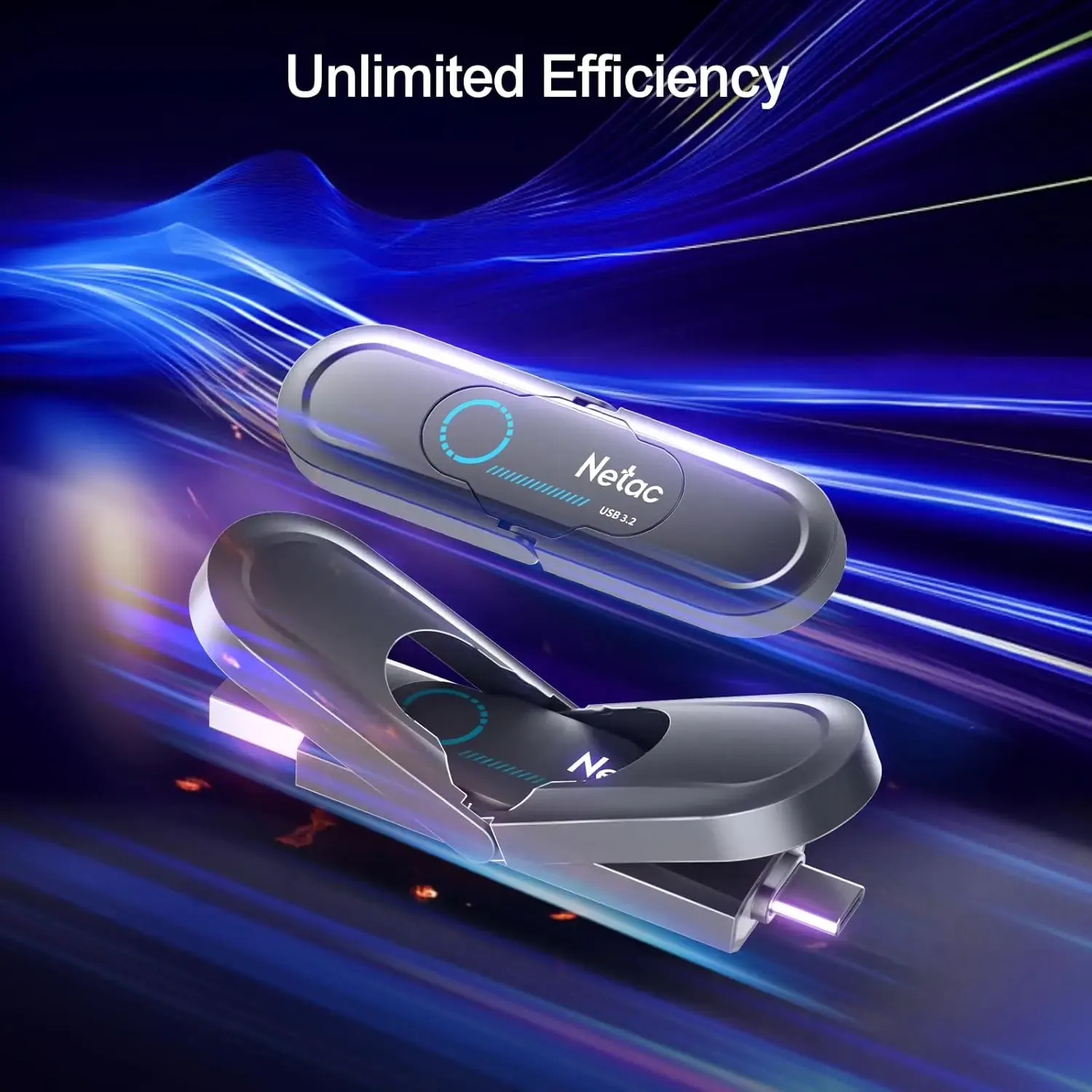 NETAC, US9, 512GB, External SSD, USB3.2+TypeC Solid State Flash Drive