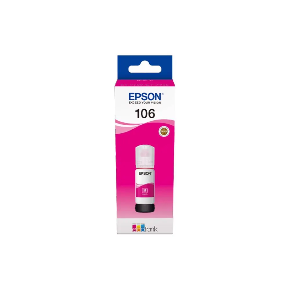 კარტრიჯი EPSON ORIGINAL (C13T00R340) I/C (m) 106 ECOTANK MAGENTA INK BOTTLE L7180