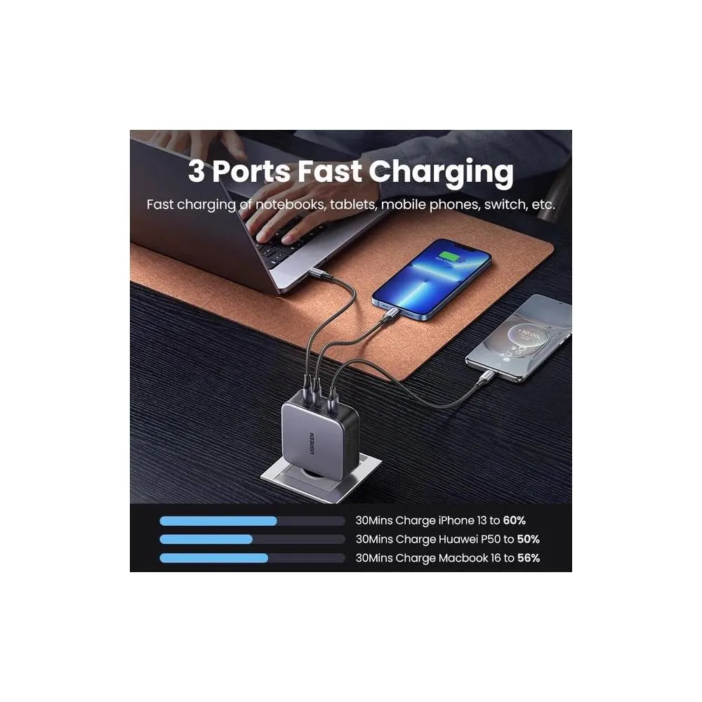 Charger UGREEN CD289 (90549) Nexode, 140W, USB, Type-C Gray