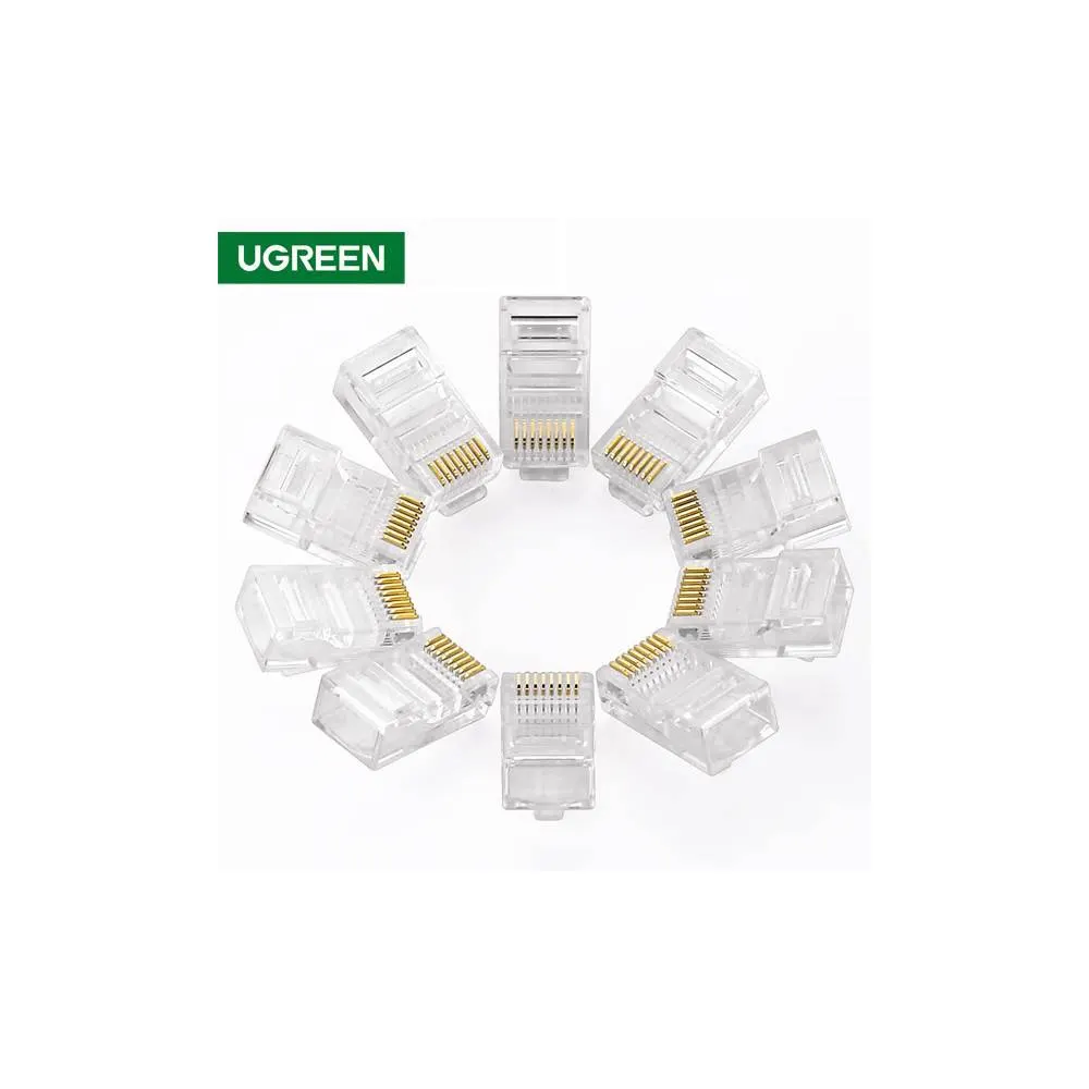 ქსელის კაბელის კონექტორი UGREEN NW110 (20329) RJ45 Network Connector for UTP Cat5, Cat5e 10pcs