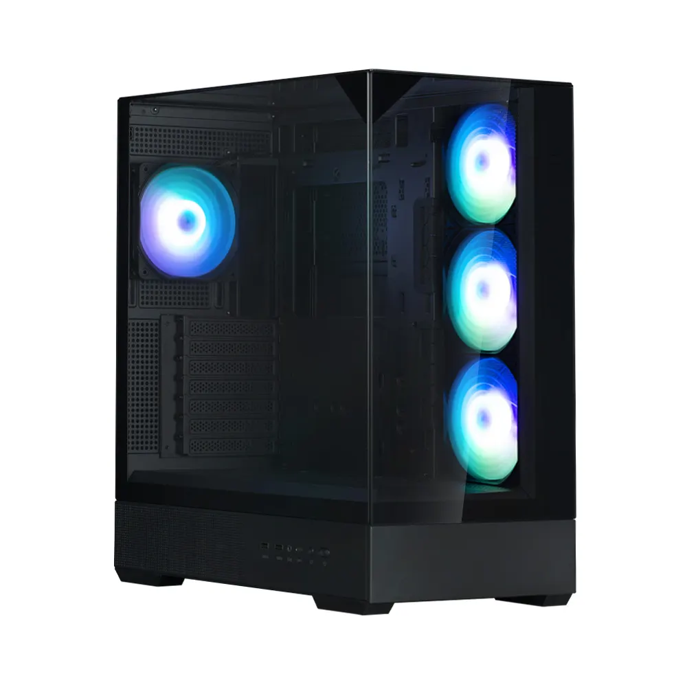 ქეისი Zalman PC case P40 Prism Plus without PSU, 2xUSB3.0, 1x Type C, 3x120mm ARGB Reverse, 1x120mm ARGB, VGA 420mm, LCS ready, TG Side/Front/Top Panel, ATX, black