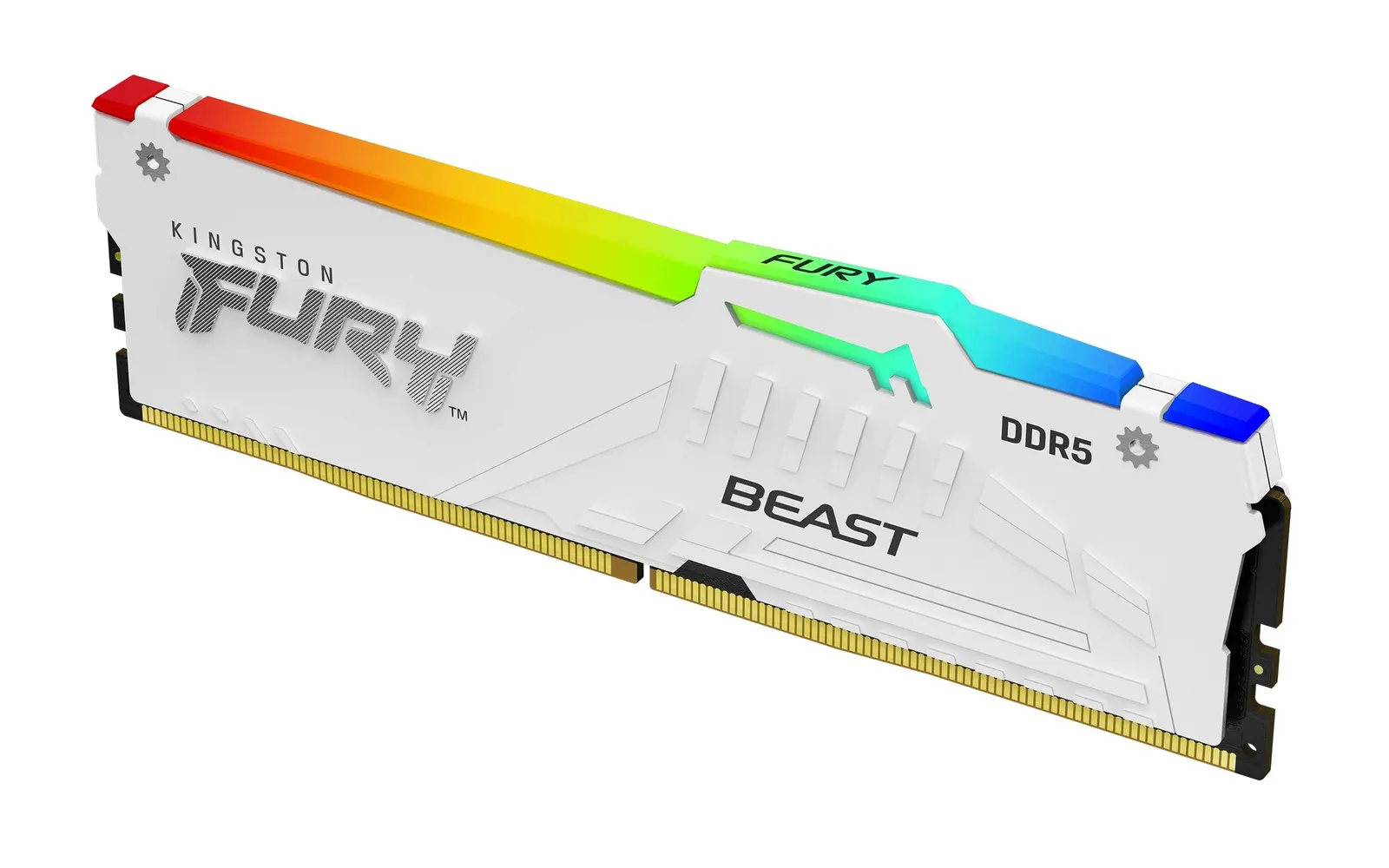 ოპერატიული მეხსიერება KF556C36BWEA-16 Kingston, FURY Beast White (RGB) EXPO RAM 16GB DDR5 5600MT/s CL36 DIMM.