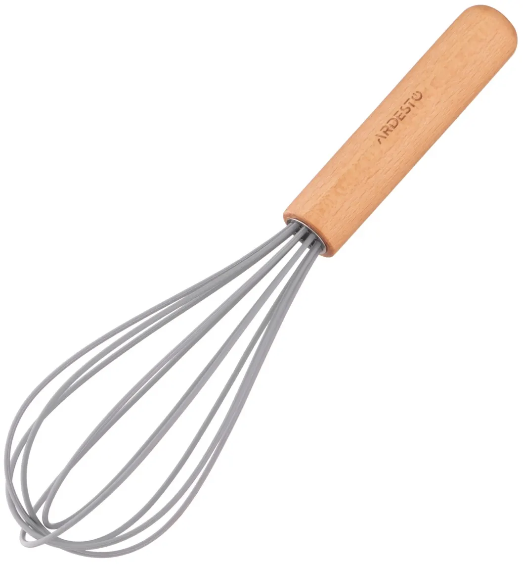 Ardesto Whisk Midori, 23.6cm, silicone, wood, gray