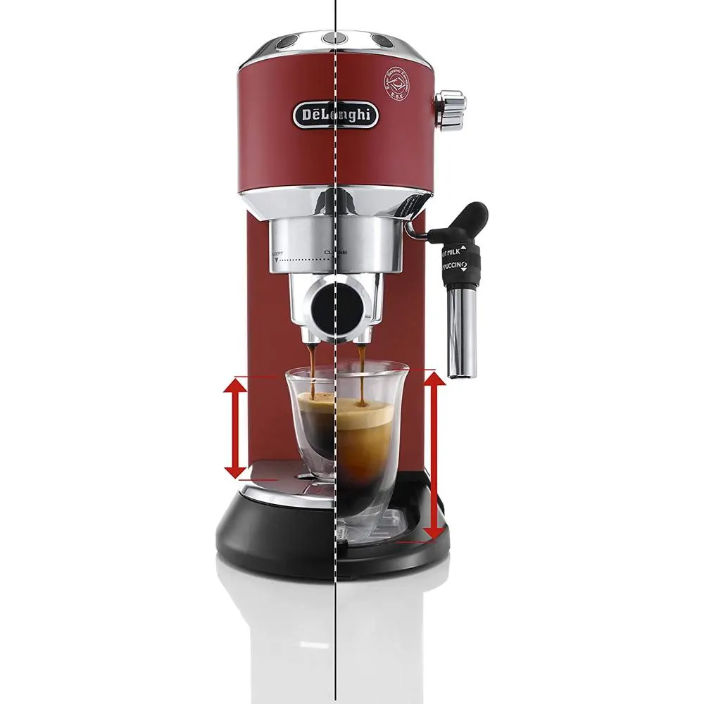 ყავის აპარატი DeLonghi EC685.R Dedica Style, 1300W, 1L, Coffee Machine Red