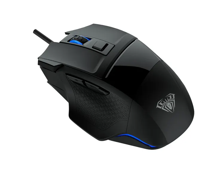მაუსი AULA S12 Rainbow Backlight Wired Gaming Optical Mouse Black