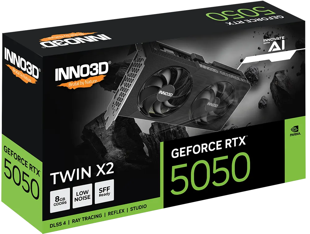 ვიდეობარათი INNO3D GeForce RTX™ 5050 TWIN X2 8GB GDDR6