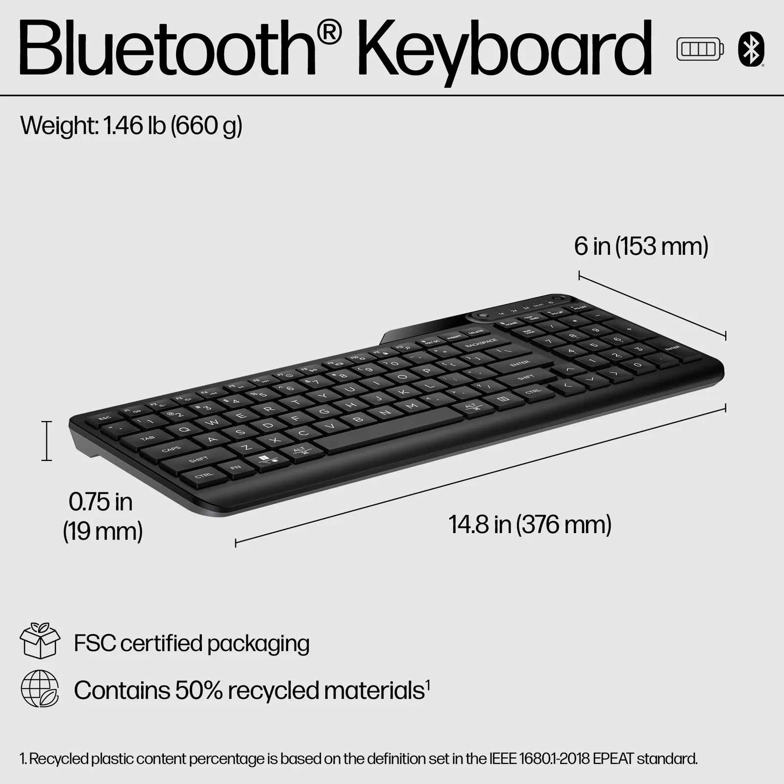 HP 460 Multi-Device Bluetooth Keyboard RUSS