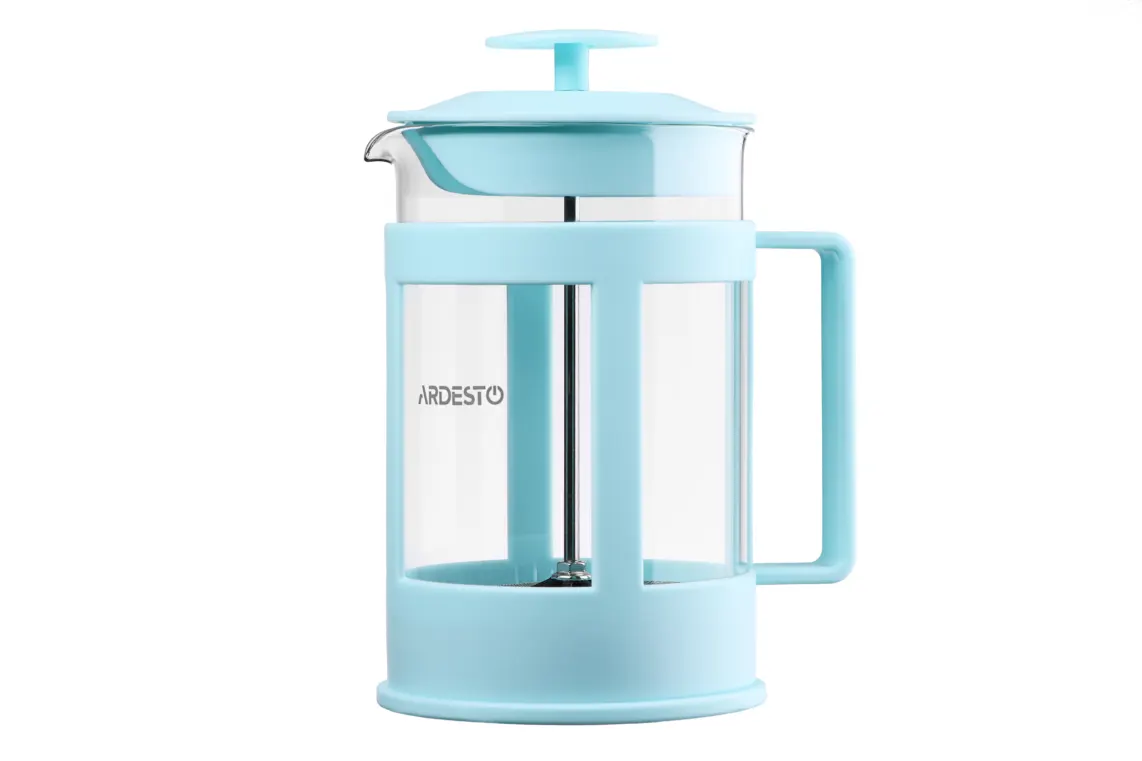 ჩაიდანი ARDESTO French press Fresh, 800 ml, tiffany blue, plastic, glass