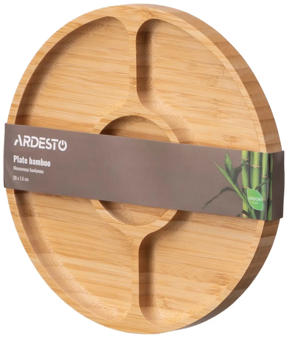თეფში Plate ARDESTO Midori, 20x1.6cm, bamboo