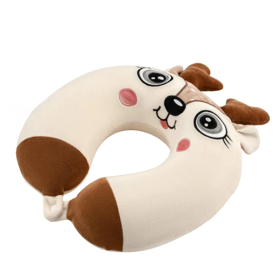 ARDESTO Neck pillow Travel Reindeer 30x30cm, polyurethane foam, white