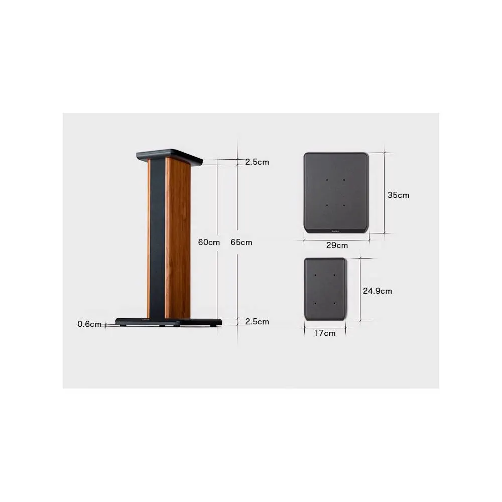 დინამიკების სადგამი Edifier SS02 Wood Grain Speaker Stands for S1000DB / S2000PRO/ S1000MKII Hollowed Stands for Optional Sand Filling Tuning - Pair
