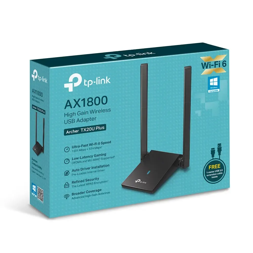TP-Link, Archer TX20U Plus, AX1800, Wireless USB Adapter