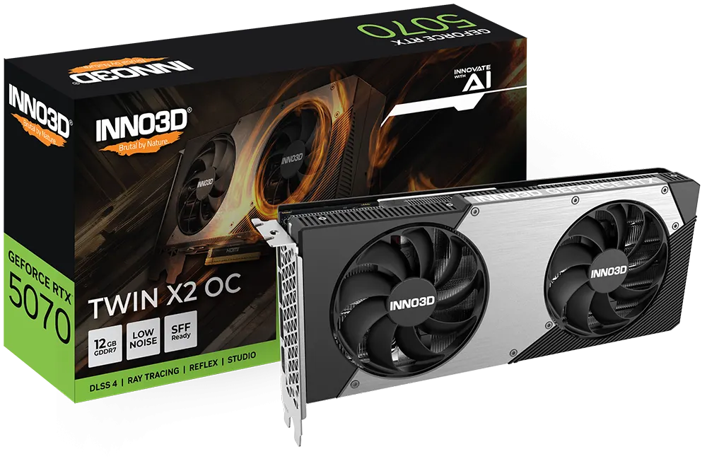 ვიდეობარათი INNO3D GeForce RTX™ 5070 TWIN X2 12GB GDDR7
