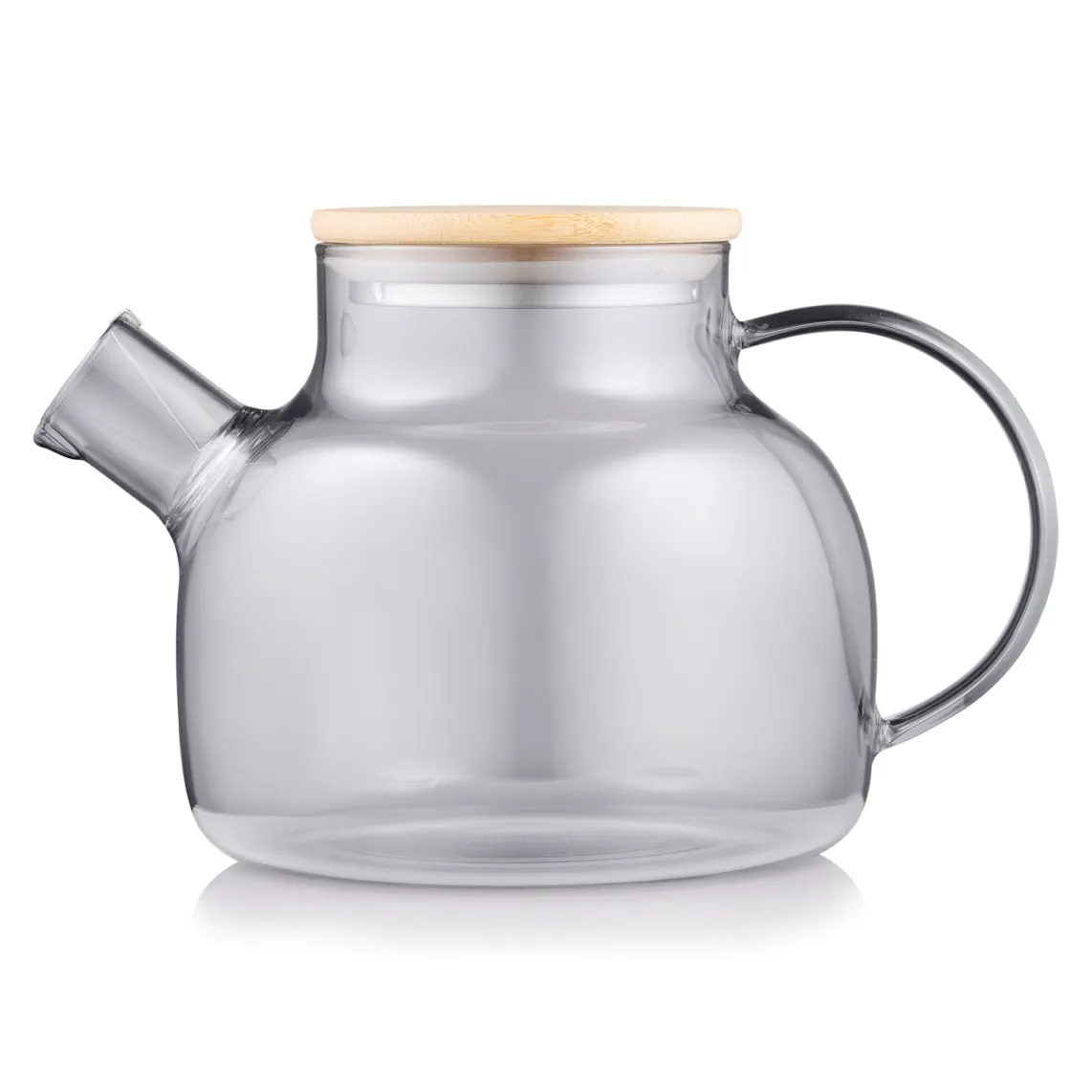 ჩაიდანი Teapot ARDESTO Graphite 1000ml, borosilicate glass, bamboo, grey