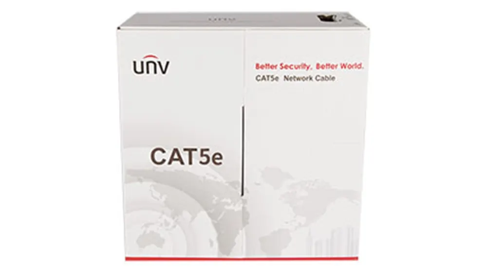 ქსელის კაბელი - Cat5e UTP 100% სპილენძი შიდა გამოყენების 305 მეტრი, UNIVIEW CAB-LC2100B-IN