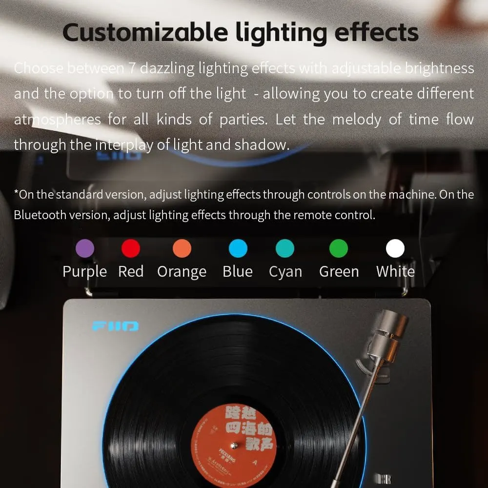 ფირსაკრავი FiiO TT13 Automatic Bluetooth Vinyl Turntable, RCA Silver