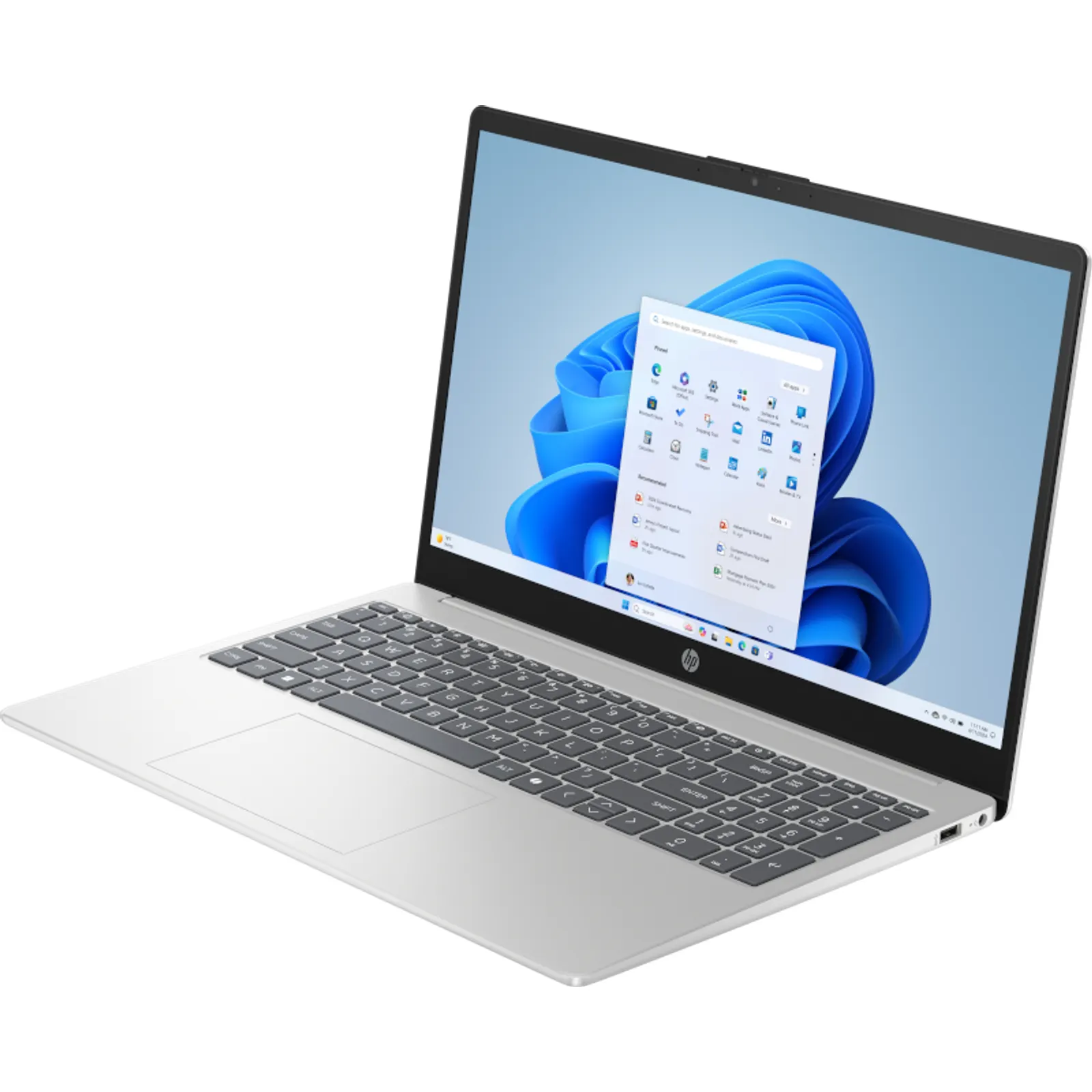 HP 15 15-fd1019ci, 15.6", Core 3-100U, 8GB, 512GB, Natural Silver