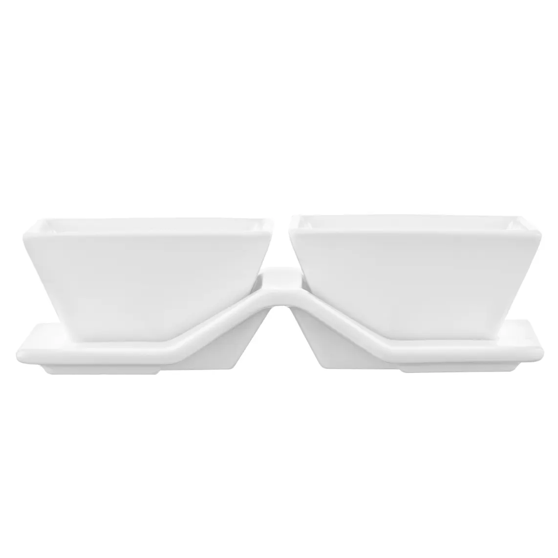 თეფში ARDESTO Set for snack, 3pcs, porcelain, white