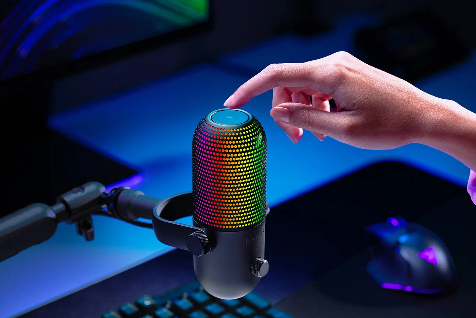 მიკროფონი Razer gaming microphone Seiren V3 Chroma, Uni, RGB, USB-A, 2m, black