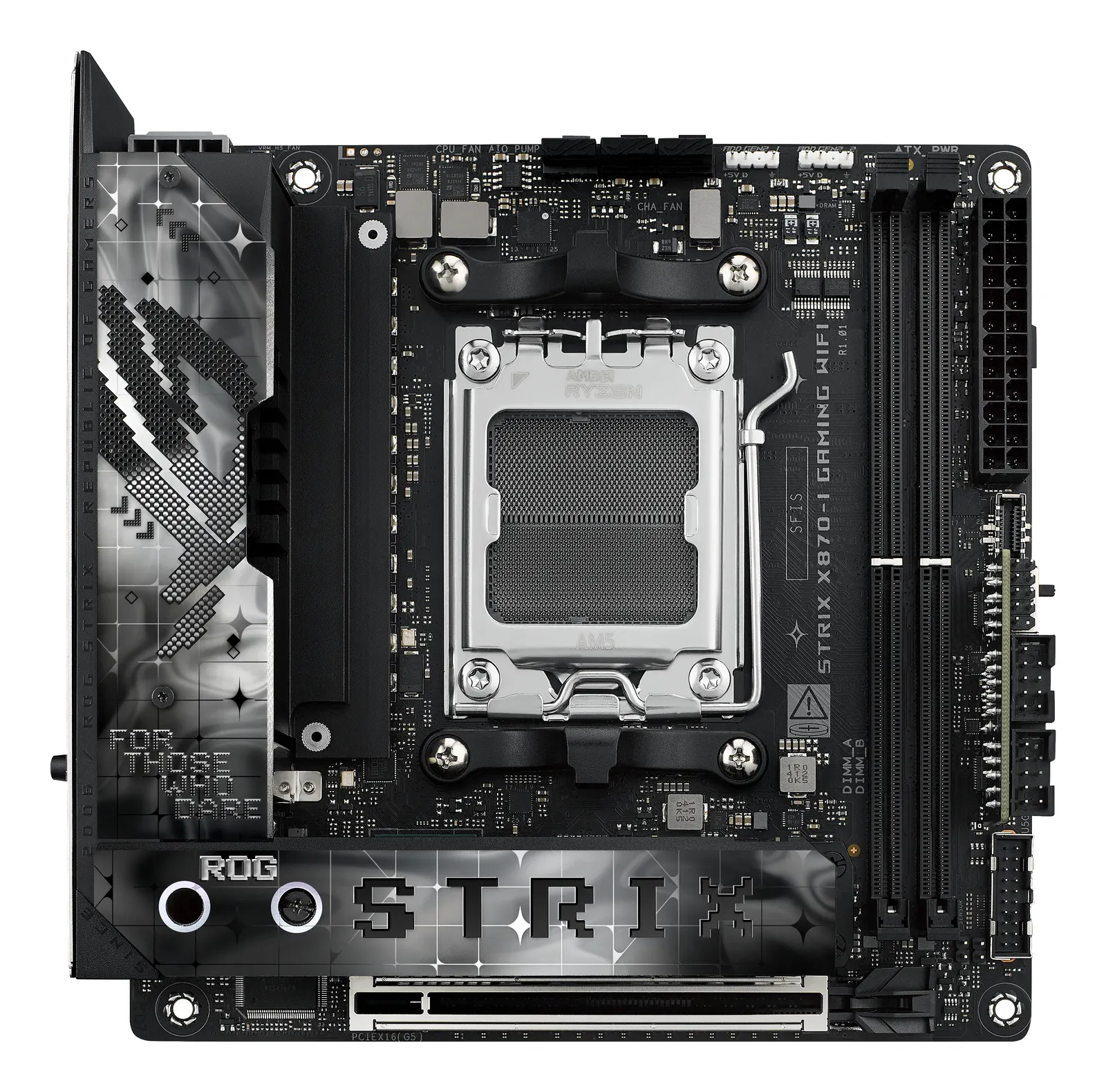 დედაპლატა ASUS Motherboard ROG STRIX X870-I GAMING WIFI sAM5 X870 2xDDR5 M.2 HDMI WiFi BT mITX