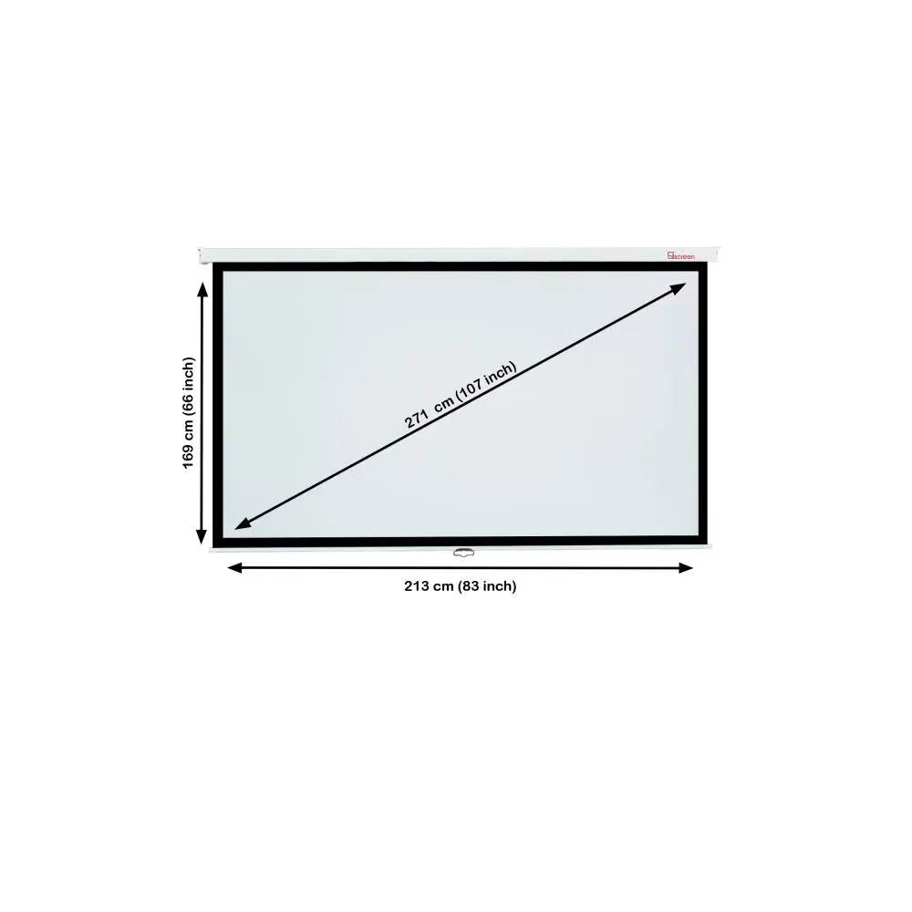 პროექტორის ეკრანი ALLSCREEN MANUAL PROJECTION SCREEN 213X169CM 16:9 HD FABRIC CWP-213169 Diagonal 107 inch / 271 CM
