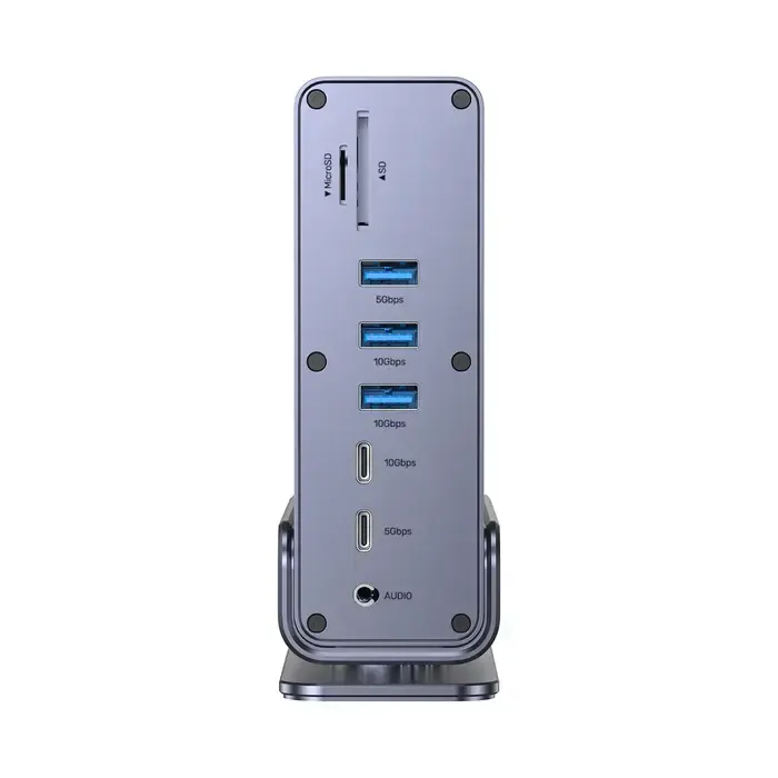 D1135AGY01, UNITEK, Docking Station, 15-in-1 (2*HDMI 4K+DP 4K+2*USB2.0+USB3.0+2*USB 10Gbps+USB-C 5Gbps + USB-C 10Gb+ SD/Micr