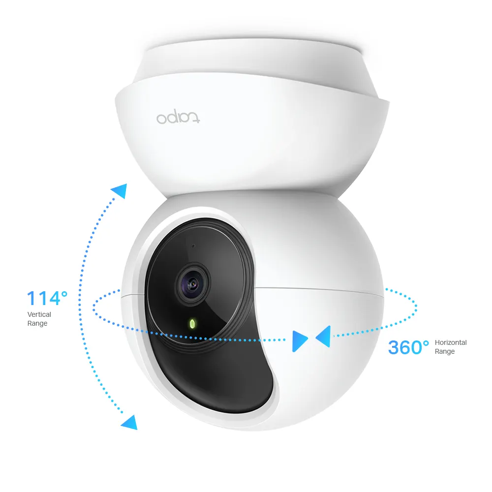 სმარტ კამერა TP-Link Tapo C200 Wi-Fi Camera - 1920 x 1080, Wi-Fi, 360° / 114° Viewing Angle, MicroSD Card Slot (Up to 512 GB), Two-Way Audio, iOS 9+, Android 4.4+