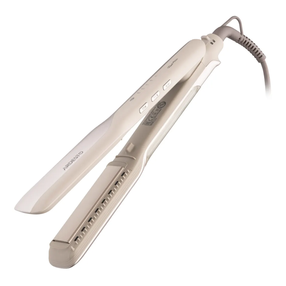 თმის უთო Ardesto Hair straightener Pearl Cream, 50W, 140-230C, ceramics, beige