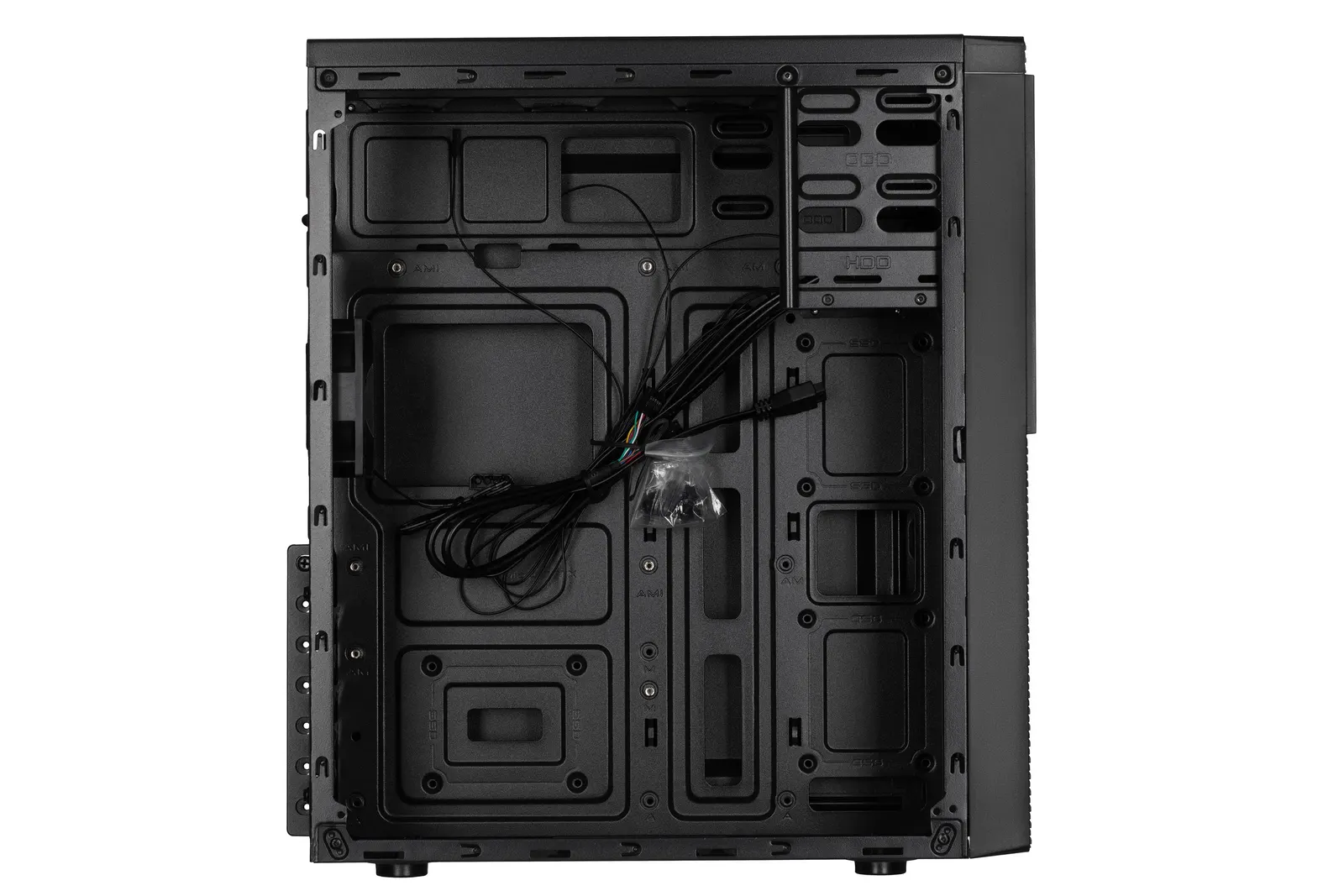 ქეისი 2E PC case Alfa E130 without PSU, 2xUSB3.0, 1xUSB2.0, 1x80mm, VGA 320mm, ATX, black