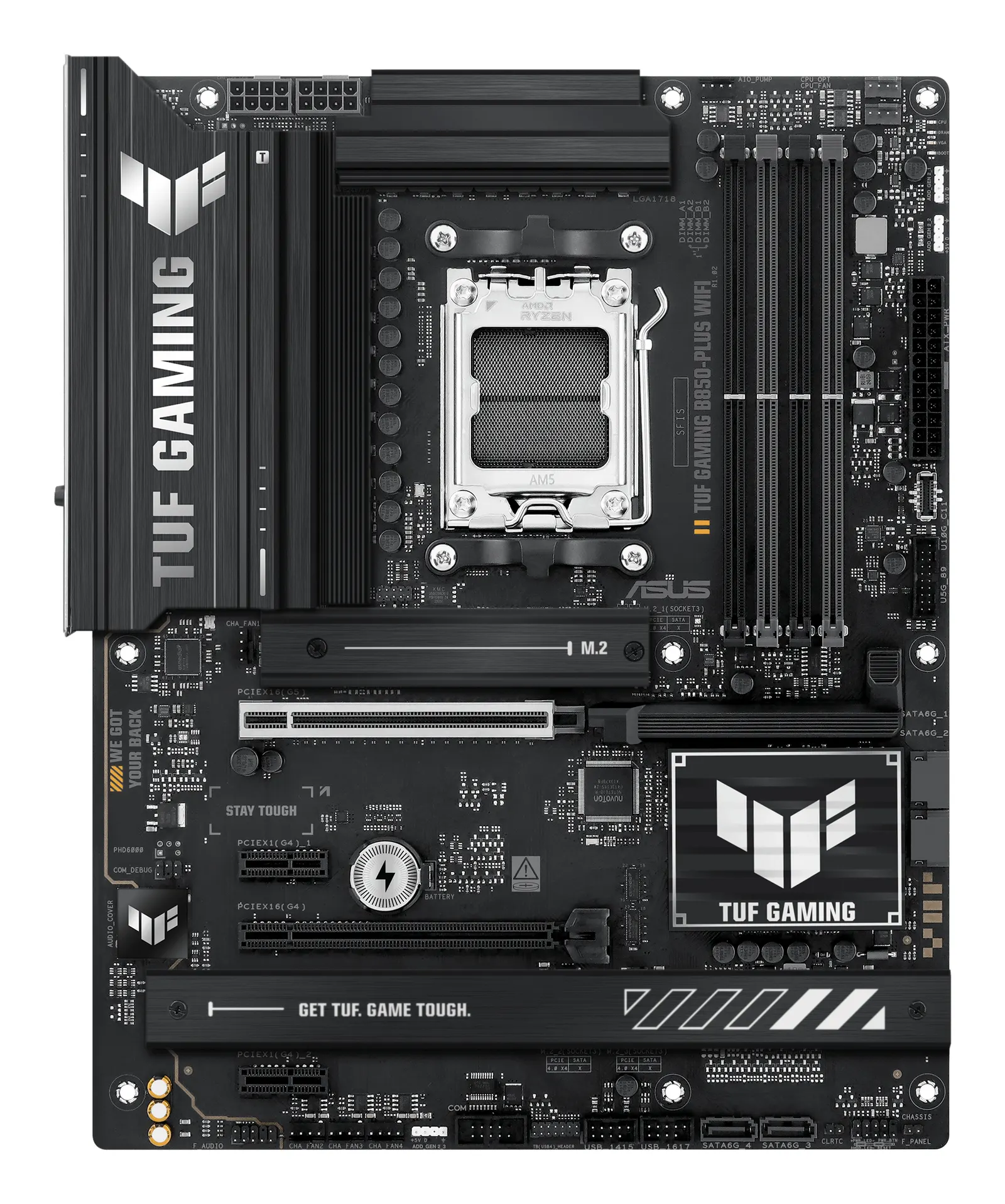 დედაპლატა ASUS Motherboard TUF GAMING B850-PLUS WIFI sAM5 B850 4xDDR5 M.2 HDMI DP WiFi BT ATX