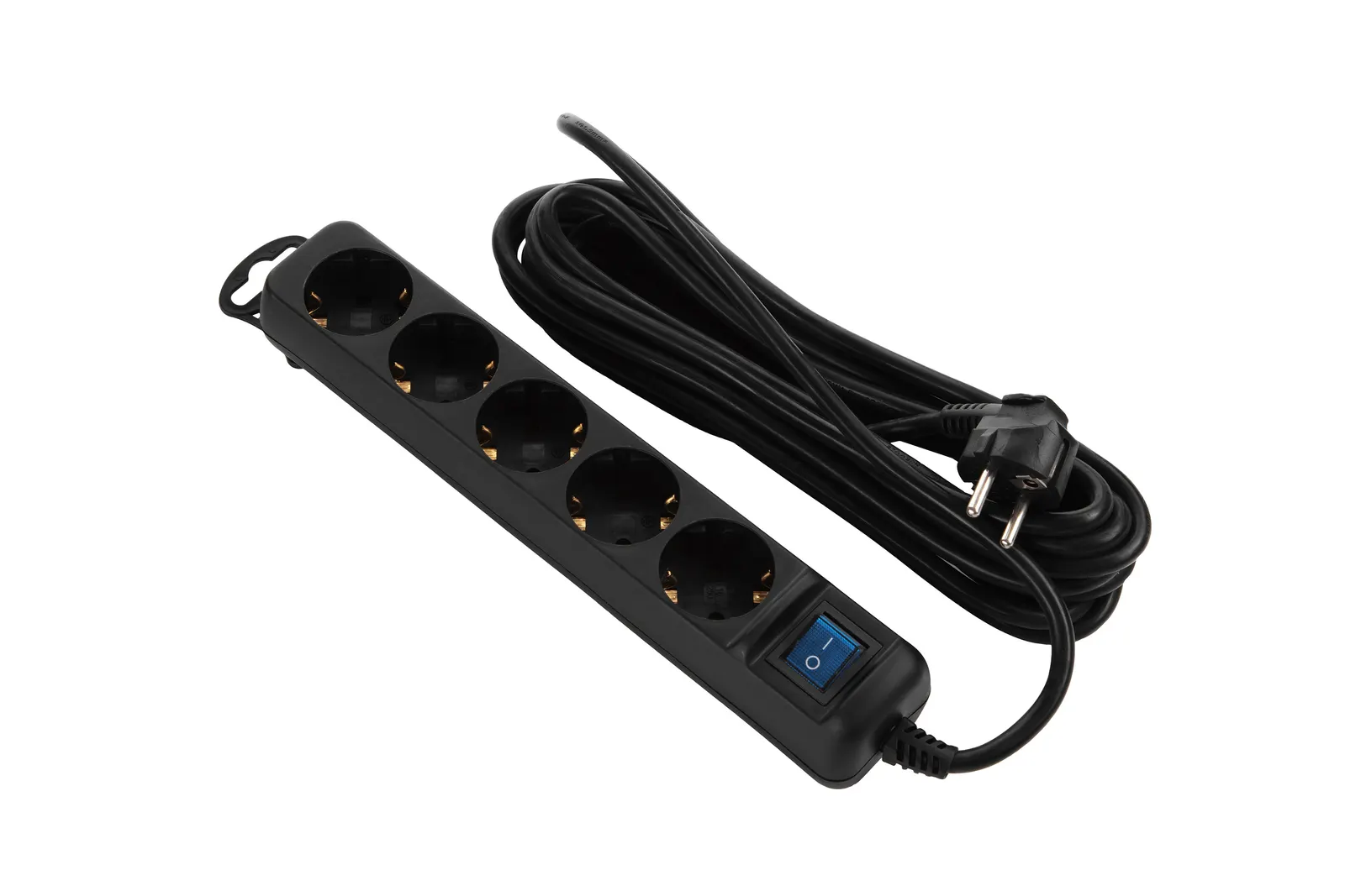 Power strip 2E 5XSchuko with switch, 3G*1.5mm2, 3m, black