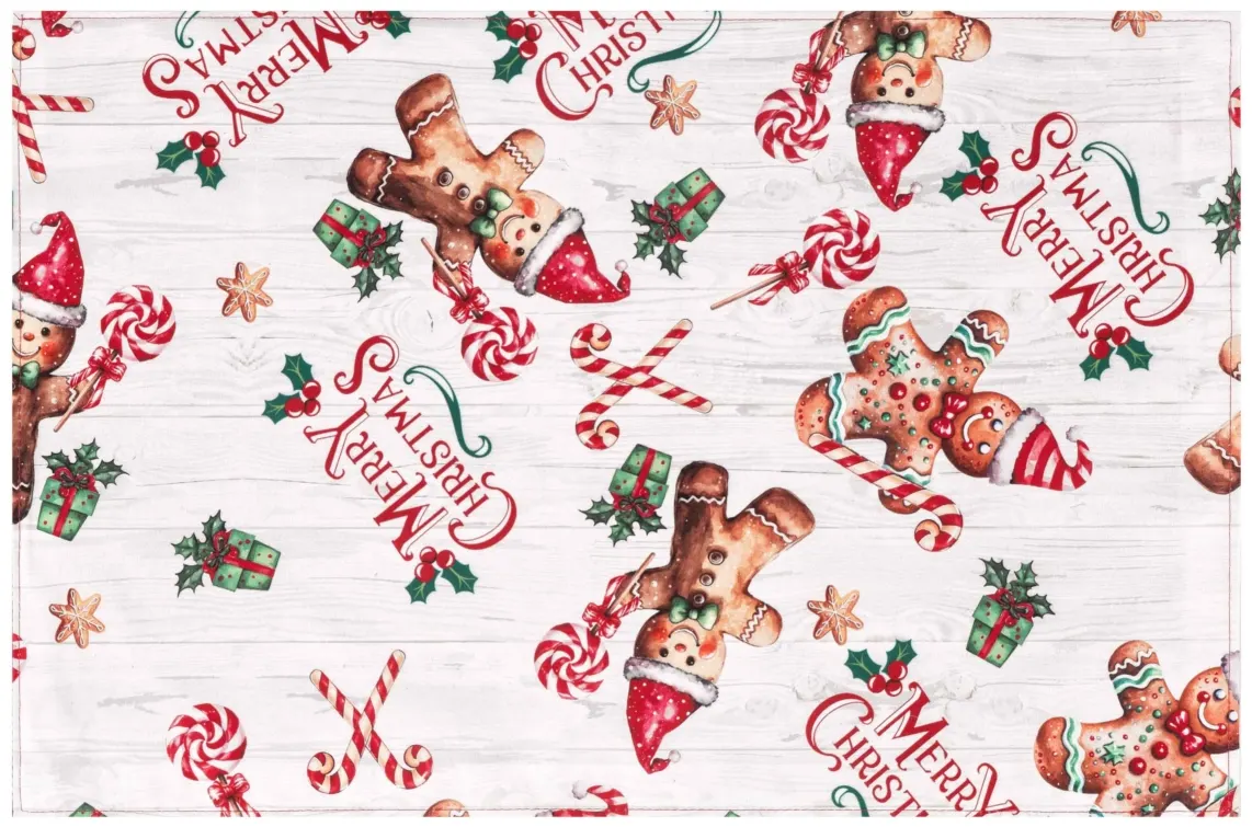 სუფრის ხელსახოცი Ardesto Serving napkin Christmas Gingerbread 30x45cm, 100% polyester, red