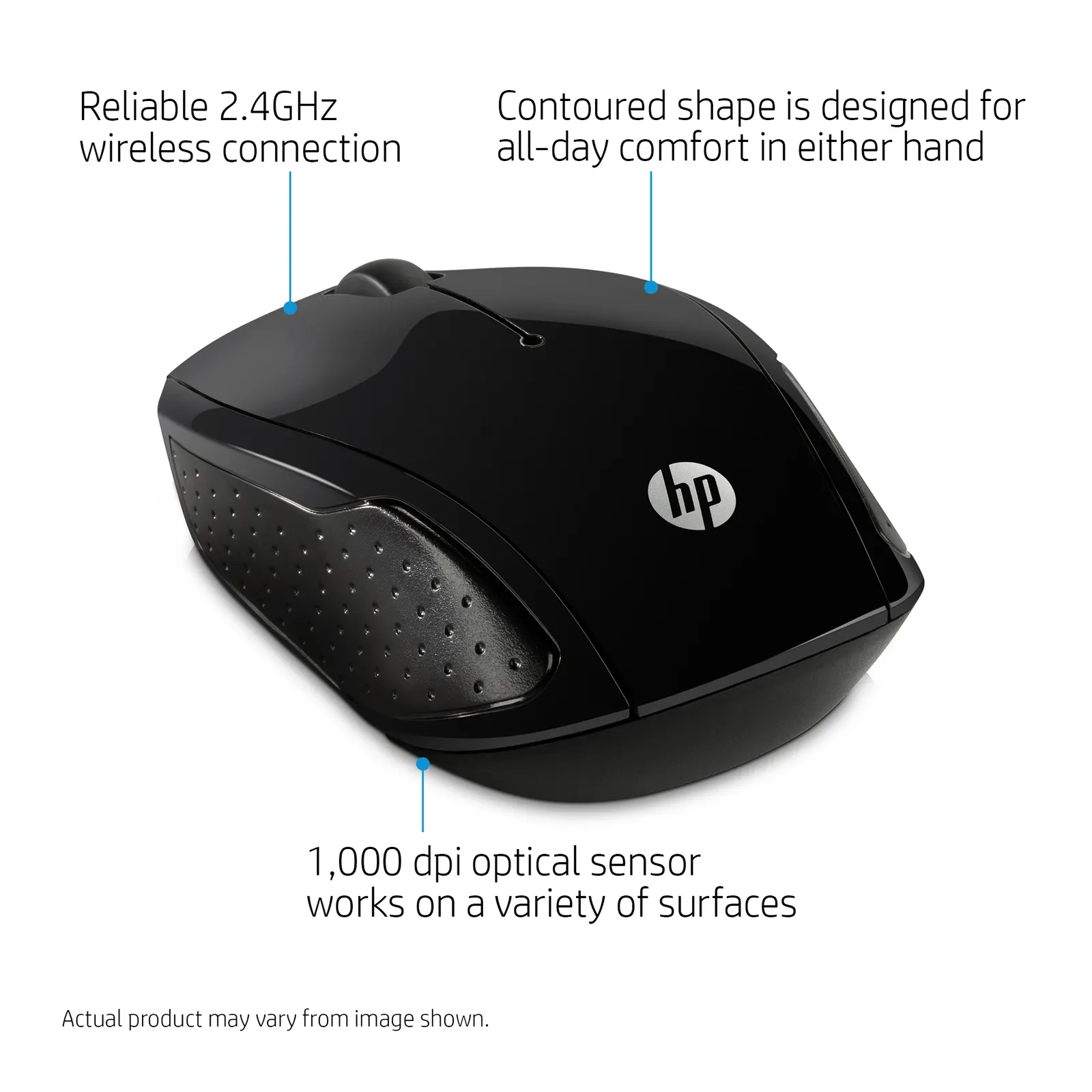 HP 200 Black Wireless Mouse EURO