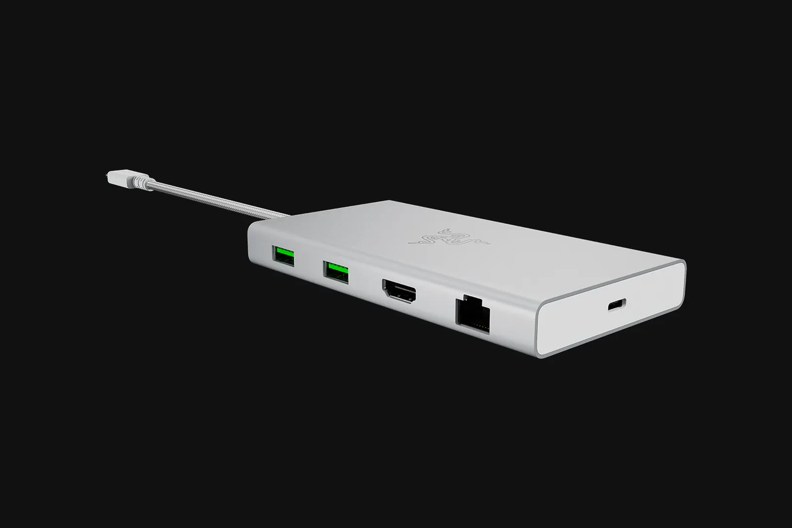 დოკ-სადგური Razer Docking Station USB-C Dock, 11 Port, 7.1, mercury Edition