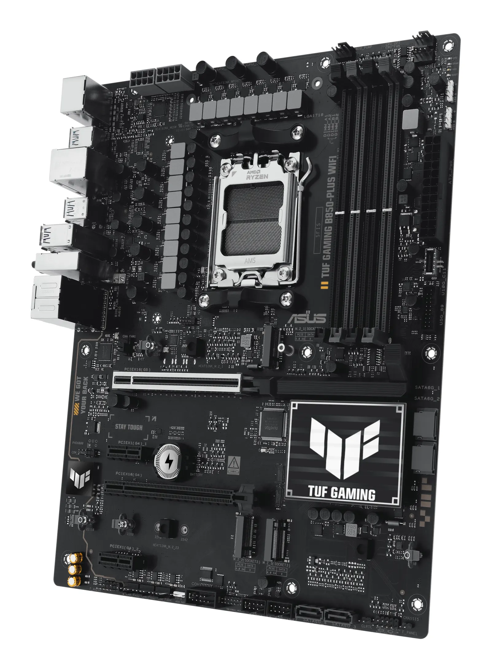 დედაპლატა ASUS Motherboard TUF GAMING B850-PLUS WIFI sAM5 B850 4xDDR5 M.2 HDMI DP WiFi BT ATX