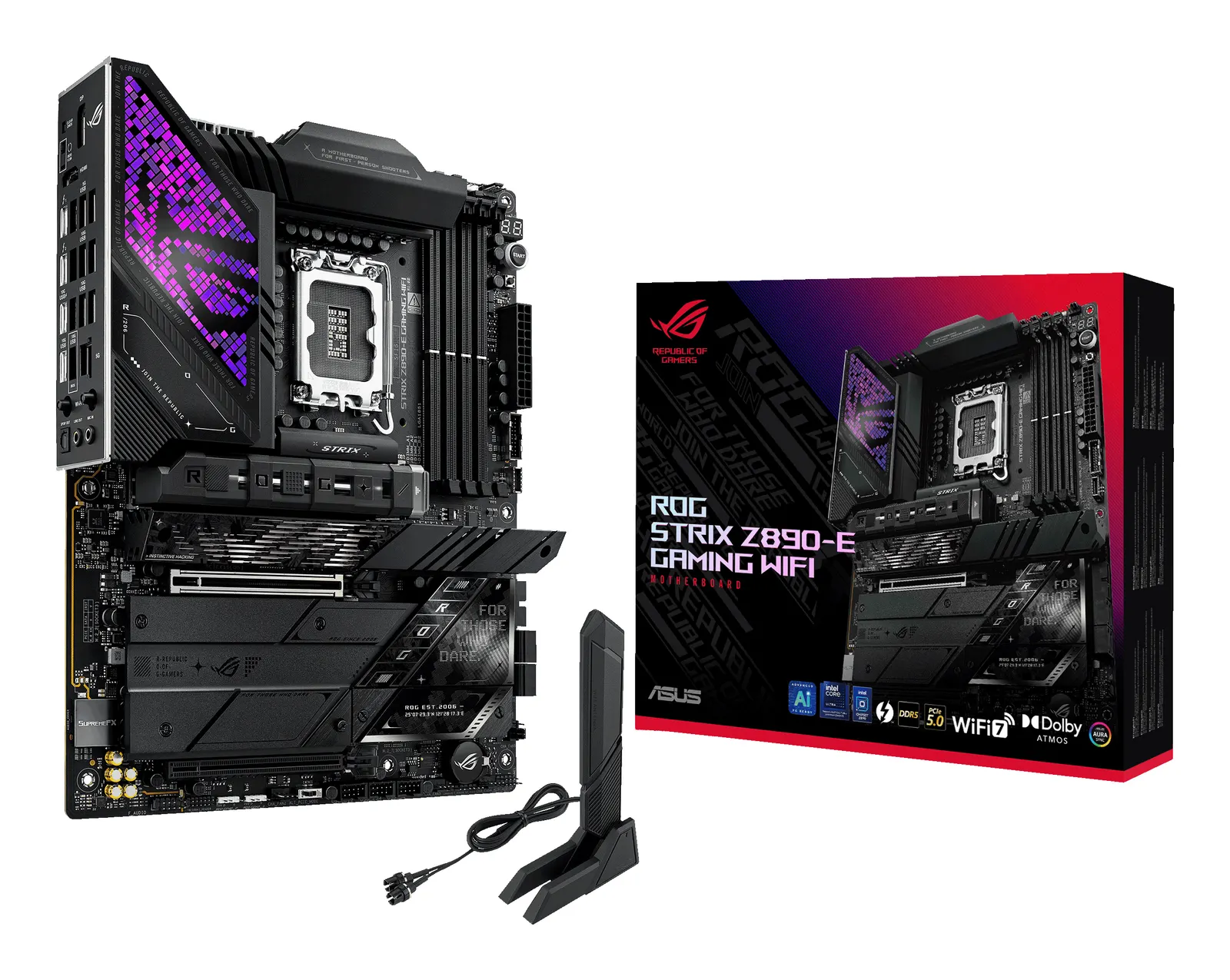 დედაპლატა ASUS Motherboard ROG STRIX Z890-E GAMING WIFI s1851 Z890 4xDDR5 M.2 DP HDMI Wi-Fi BT ATX