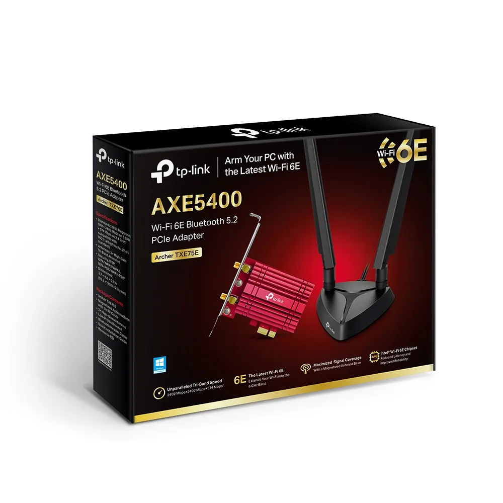 ქსელის ბარათი TP-Link Archer TXE75E Wi-Fi 6E Bluetooth 5.2 PCIe Adapter