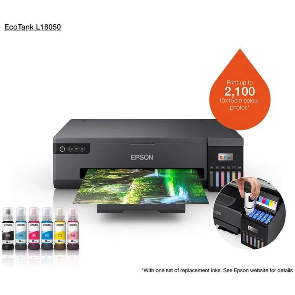 ფოტო პრინტერი Epson C11CK38403 L18050 EcoTank, A3, WiFi, USB, Black