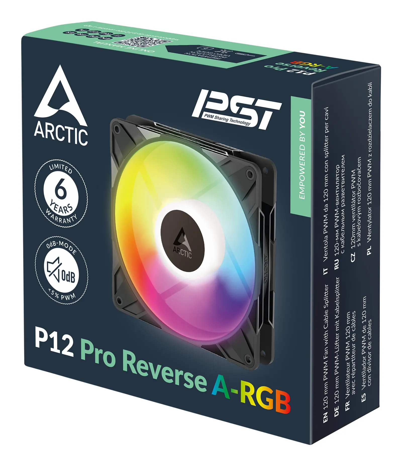ქეისის ვენტილატორი Arctic P12 Pro Reverse A-RGB